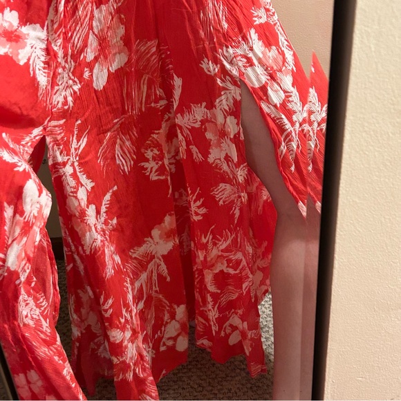 Free people raspberry lilies floral dress - Picture 7 of 9